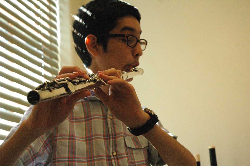 Photo by Cory Wyman 16 - Martin Eslava 17 practices the flute and the piccolo. He plays in concerts for the school as well as the Phoenix Youth Symphony.