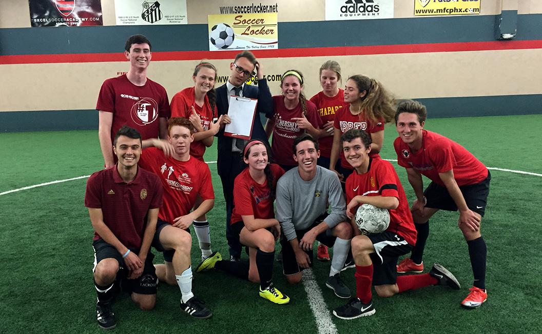 Students create co-ed off-campus soccer team, play against teams around the state