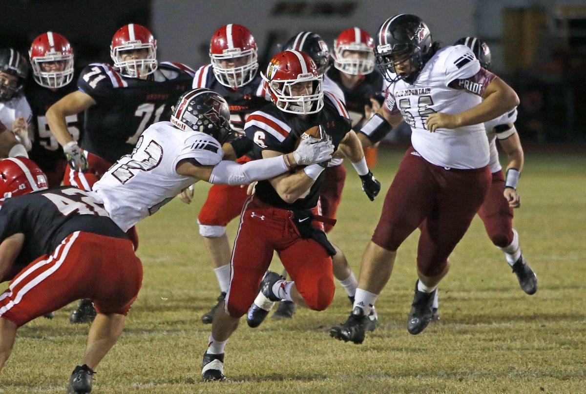 Photo by Hunter Franklin 19 | Red Mountain defeated Brophy 34-33 at Ray Laing field at Central High School Thursday Nov. 10 ending the Broncos season with a 8-4 record.