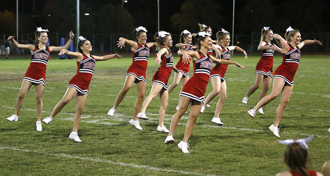 Photo by Hunter Franklin 19 | Xavier spirit line performs during halftime Friday Sept. 23 at Phoenix College.