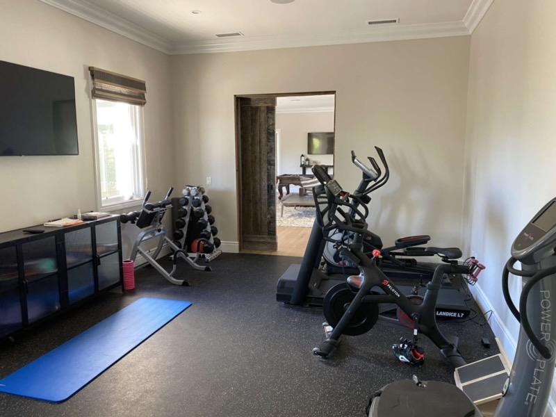 Pictured above is Nate Crafts workout room he has created due to the coronavirus pandemic closing his native gym. Photo courtesy of Nate craft 20.