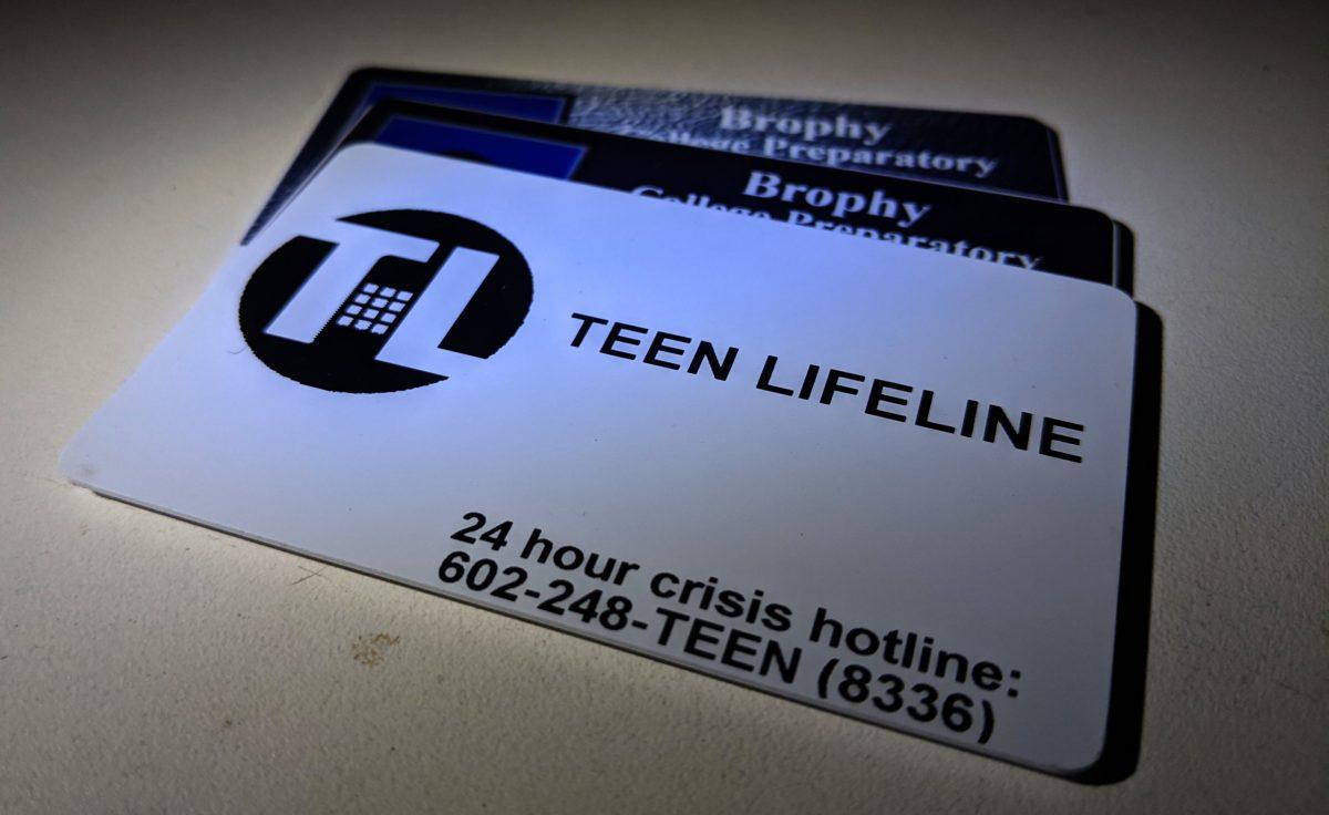 Teen Lifeline hotline available on the back of Brophy, 200 other high school student ID’s