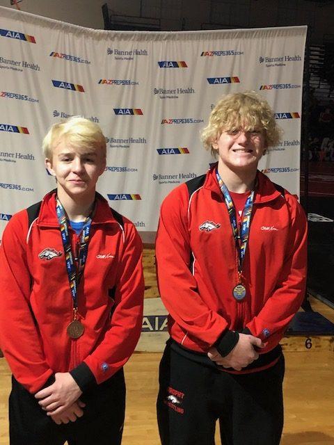 Trickle and Sweetman place in wrestling State Championships
