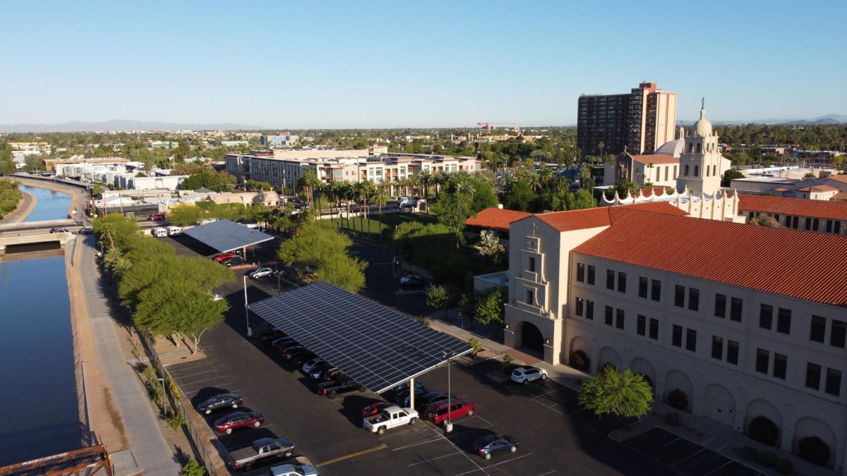 Aerial photo of the South Lot by Jackson Stack '25