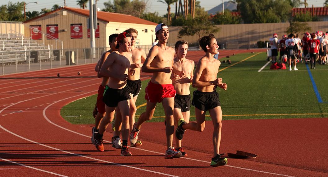 Photo by Michael Placenti ’19 - The cross country team practices at the Brophy Sports Complex, Sept. 23. The varsity team this year is comprised of only juniors and sophomores.
