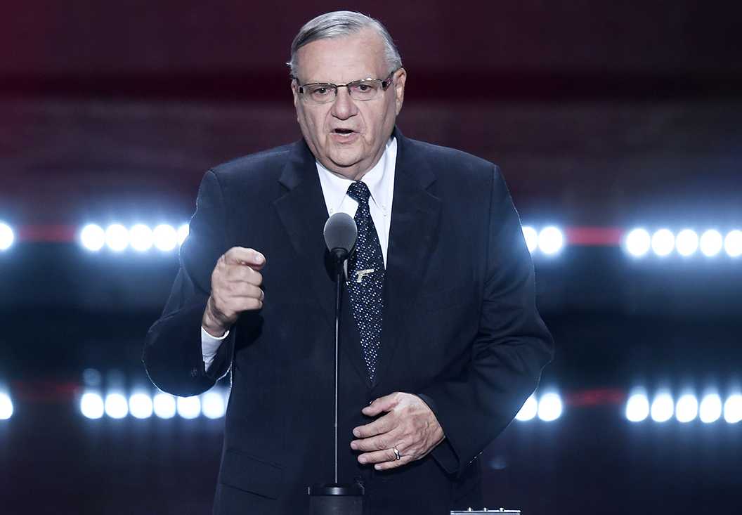 Photo Courtesy of Tribune News Service | Former Maricopa County, Ariz., Sheriff Joe Arpaio speaks on the last day of the Republican National Convention on July 21, 2016, at Quicken Loans Arena in Cleveland.