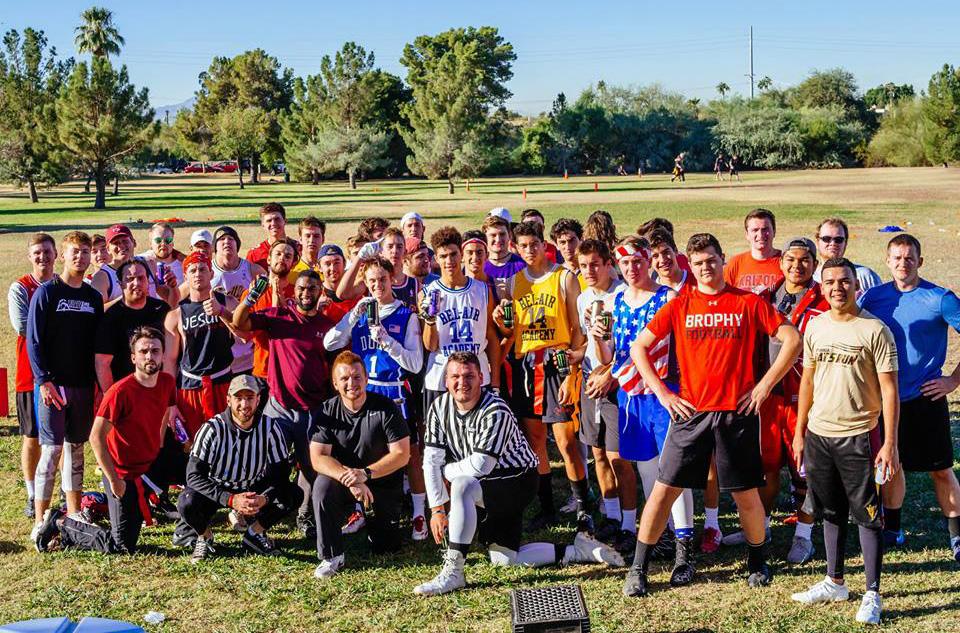 Photo Courtsey of Scott Fitzgerald | On Thanksgiving day Brophy held its first Dutch Dukeout at Granada Park. The Dutch Dukeout is a flag football torunament where Brophy Alumni compete against each other.