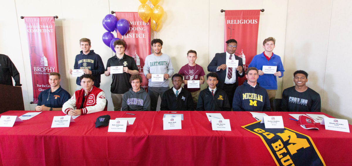 Athletes committing to play college sports all over the country