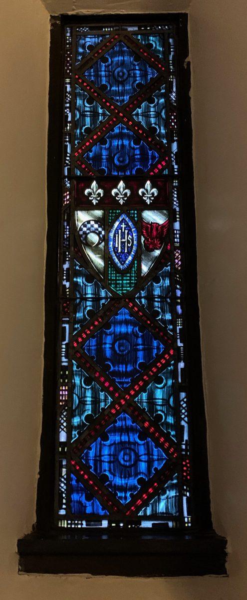 A+stained+glass+artwork+in+the+Brophy+chapel%0Aby+Quentin+Dunnigan+22