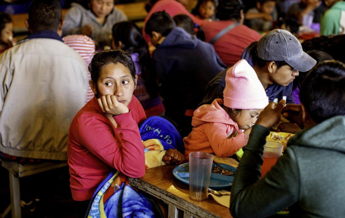 Migrants eat at a Kino Border Initiative dining hall. Photo courtesy of Brophy College Preparatory.