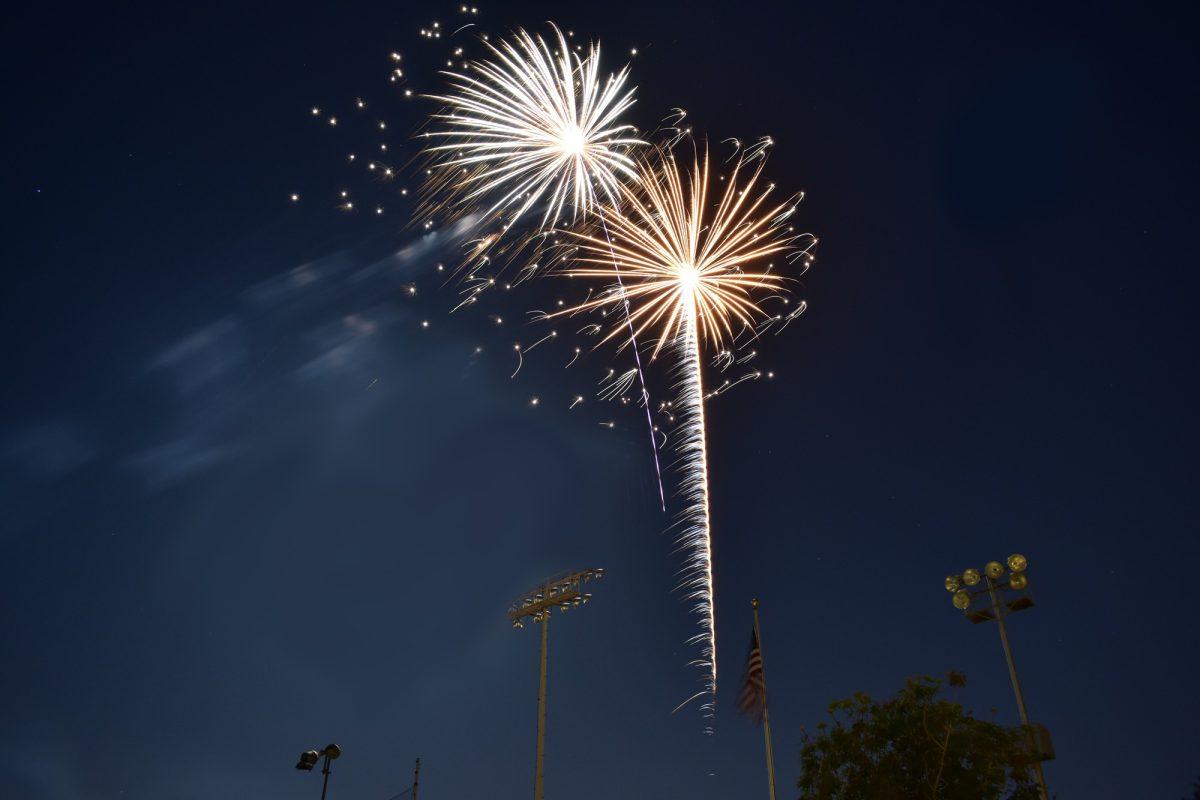 Fireworks lighting up the Arizona sky at Brophys 2018 prom. Photo courtesy of Raymond Link 20