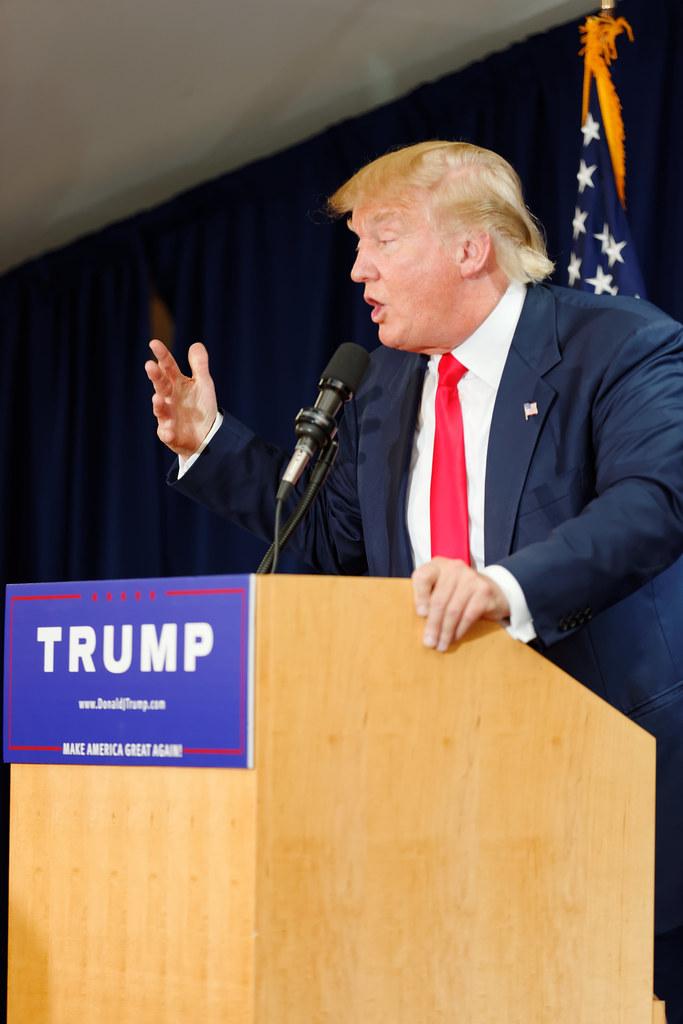 President Donald Trump at a rally in New Hampshire, in July of 2015.
