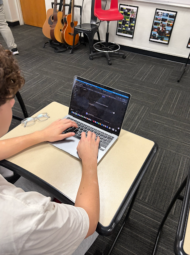 Dylan Hart opened ChatGPT to assist him with his school work during government class on Tuesday,
February 3rd.