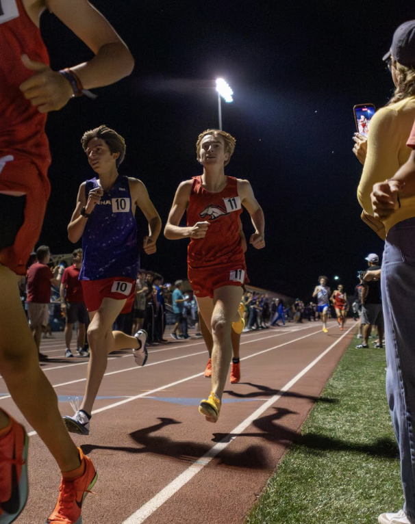 Spencer Nick running the 1600m at the Devon Allen Invitational on Friday, March 13th. 