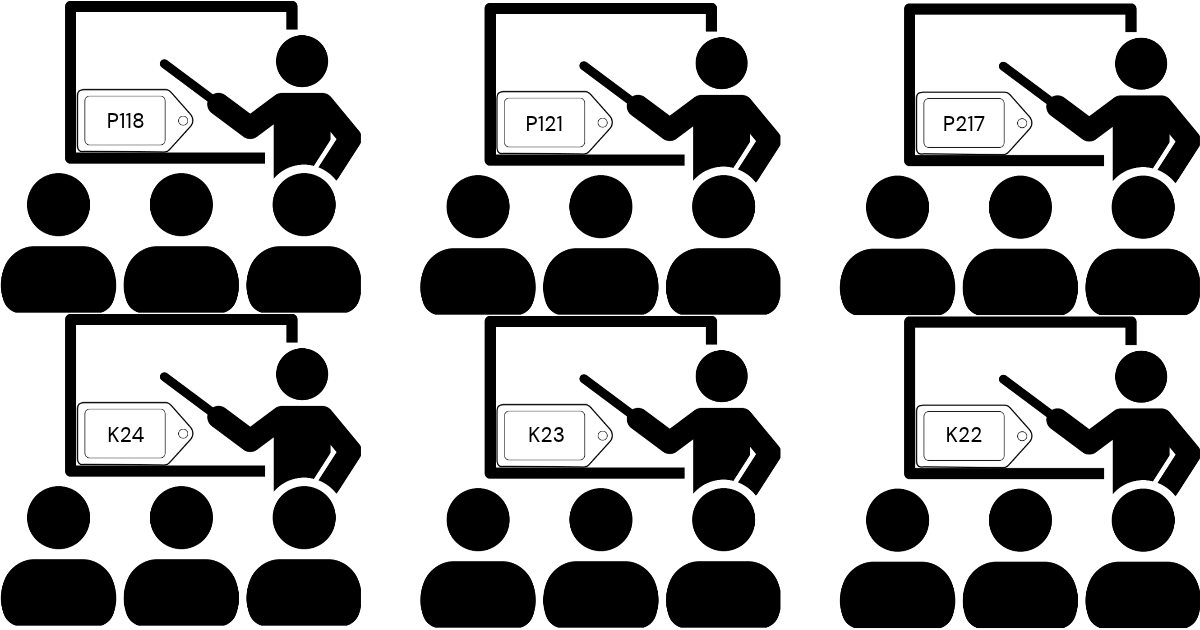 Some teachers, like Mr. Fred Garner, do not have a main classroom in which they teach.